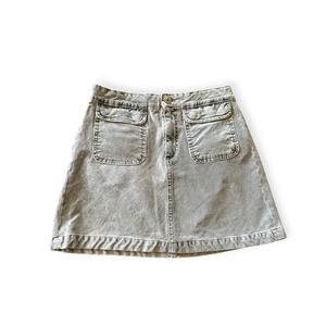 American Eagle Skirt Women 2 Blue Corduroy Mini A Line Preppy School Girl Y2K